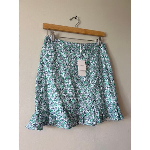 NWT Cami NYC Bia Floral Mini Skirt Women's Turquoise Wallpaper Size: 4 - Picture 4 of 10